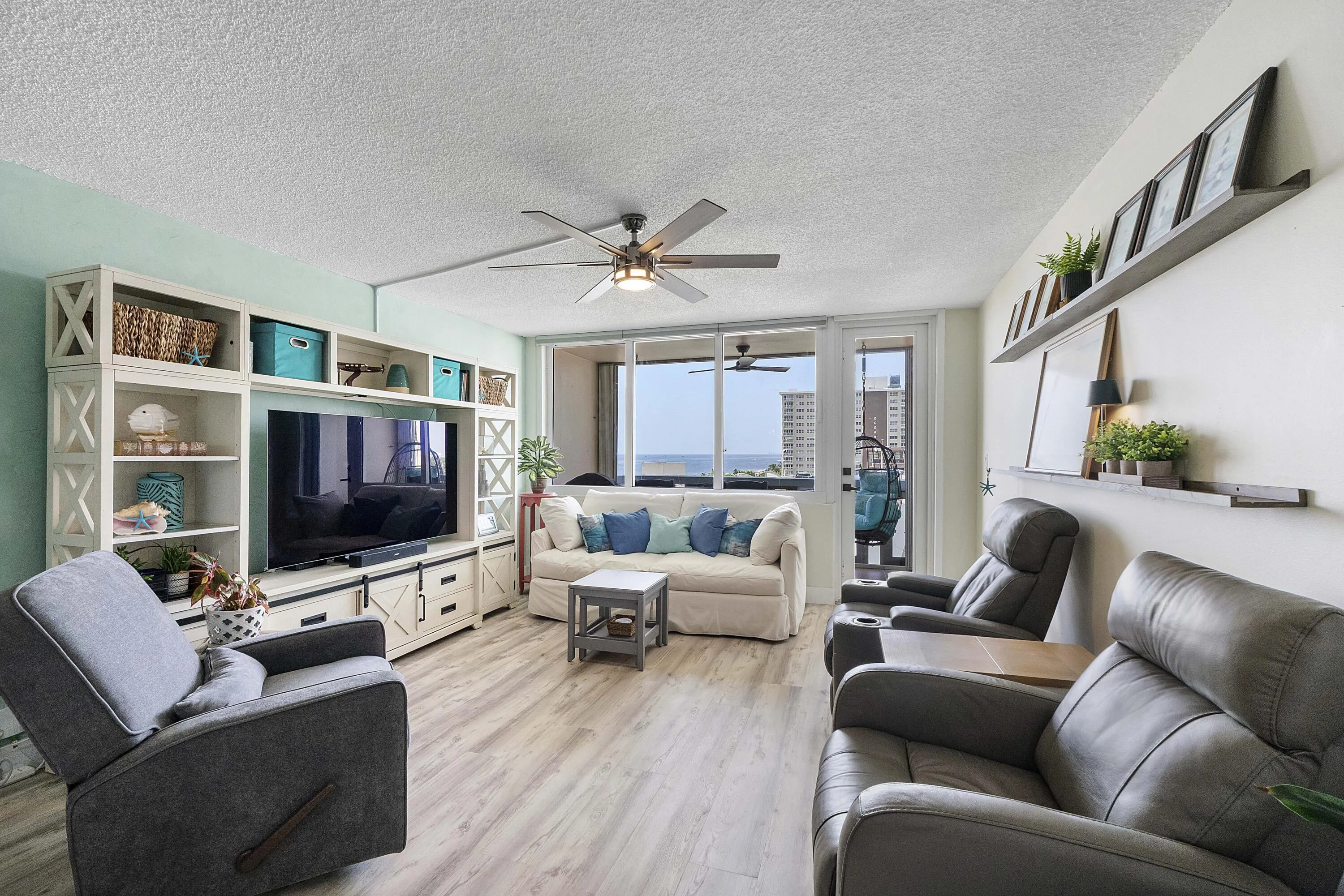 Newer "Luxury Vinyl plank" flooring throughout the unit,