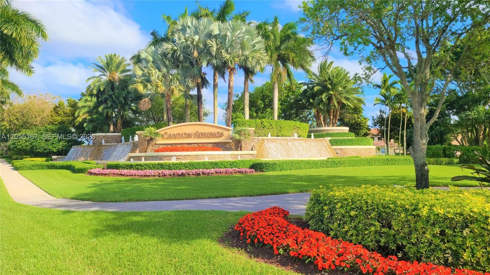 Immaculate Landscaping at Canyon Springs Entrance 1