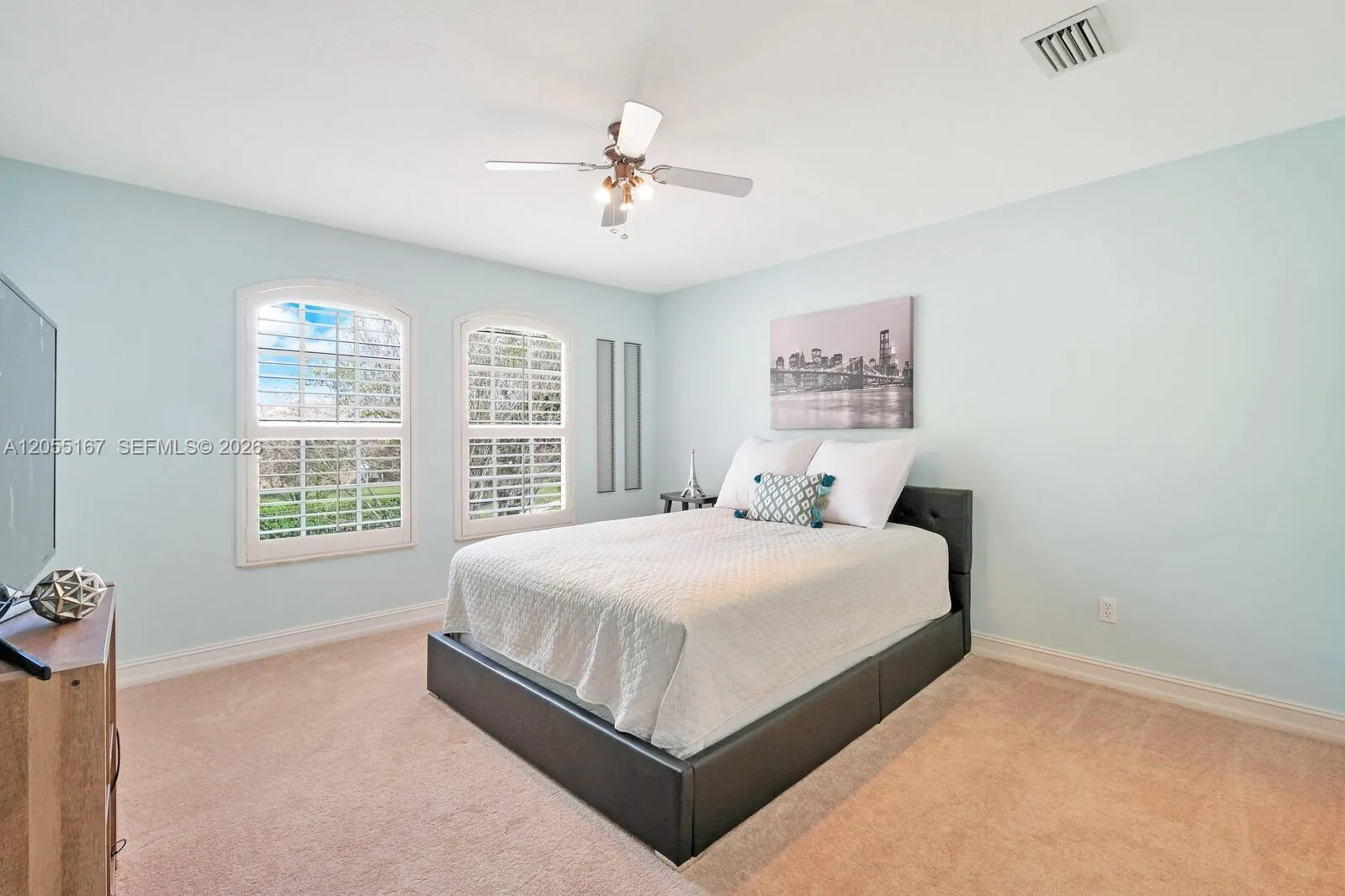 versized Bedroom 3 with Plantation Shutters