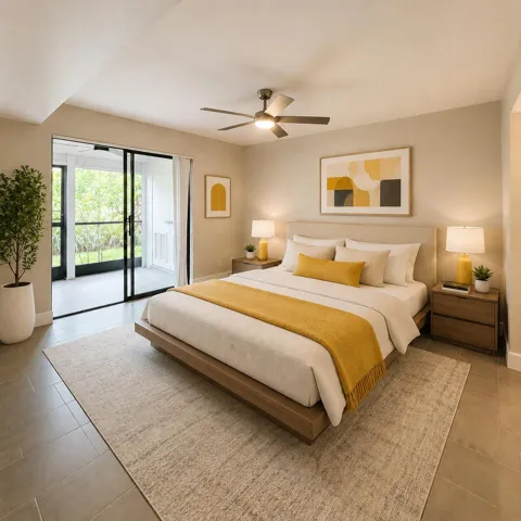 VIRTUALLY STAGED MASTER BEDROOM