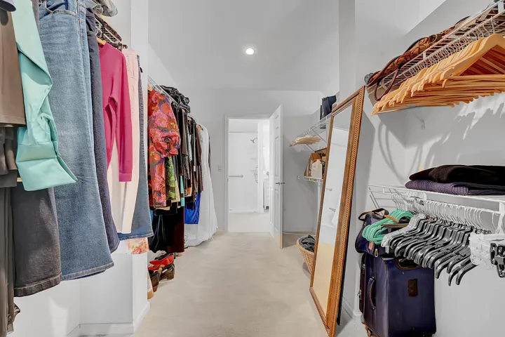 Primary bedroom WALK THRU closet