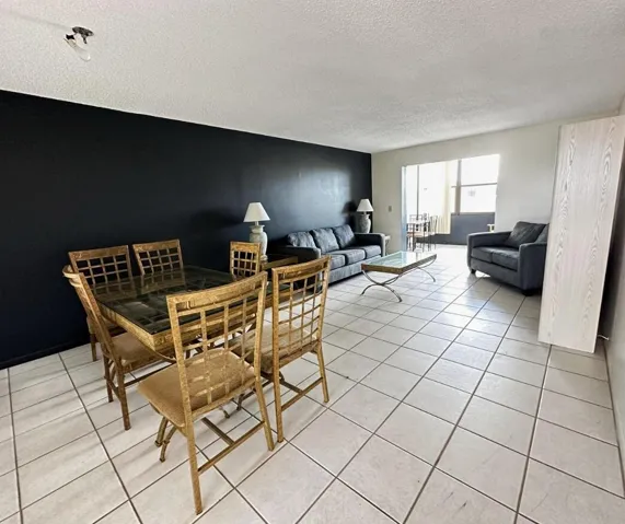 Open-concept living and dining area