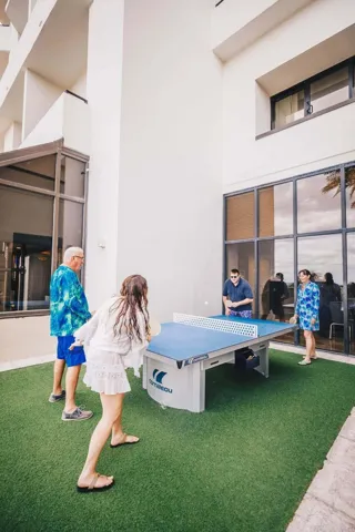 Included beach club member