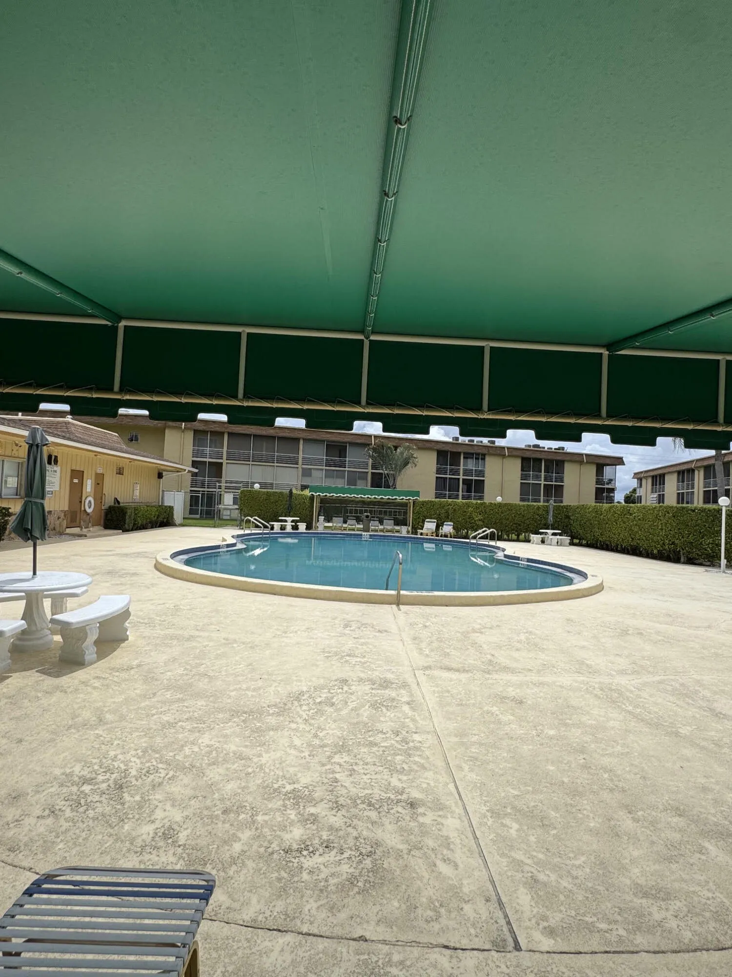 Covered cabana by the pool