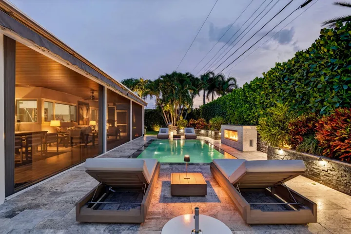 POOL VIEW AT NIGHT