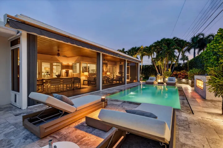 POOL VIEW AT NIGHT