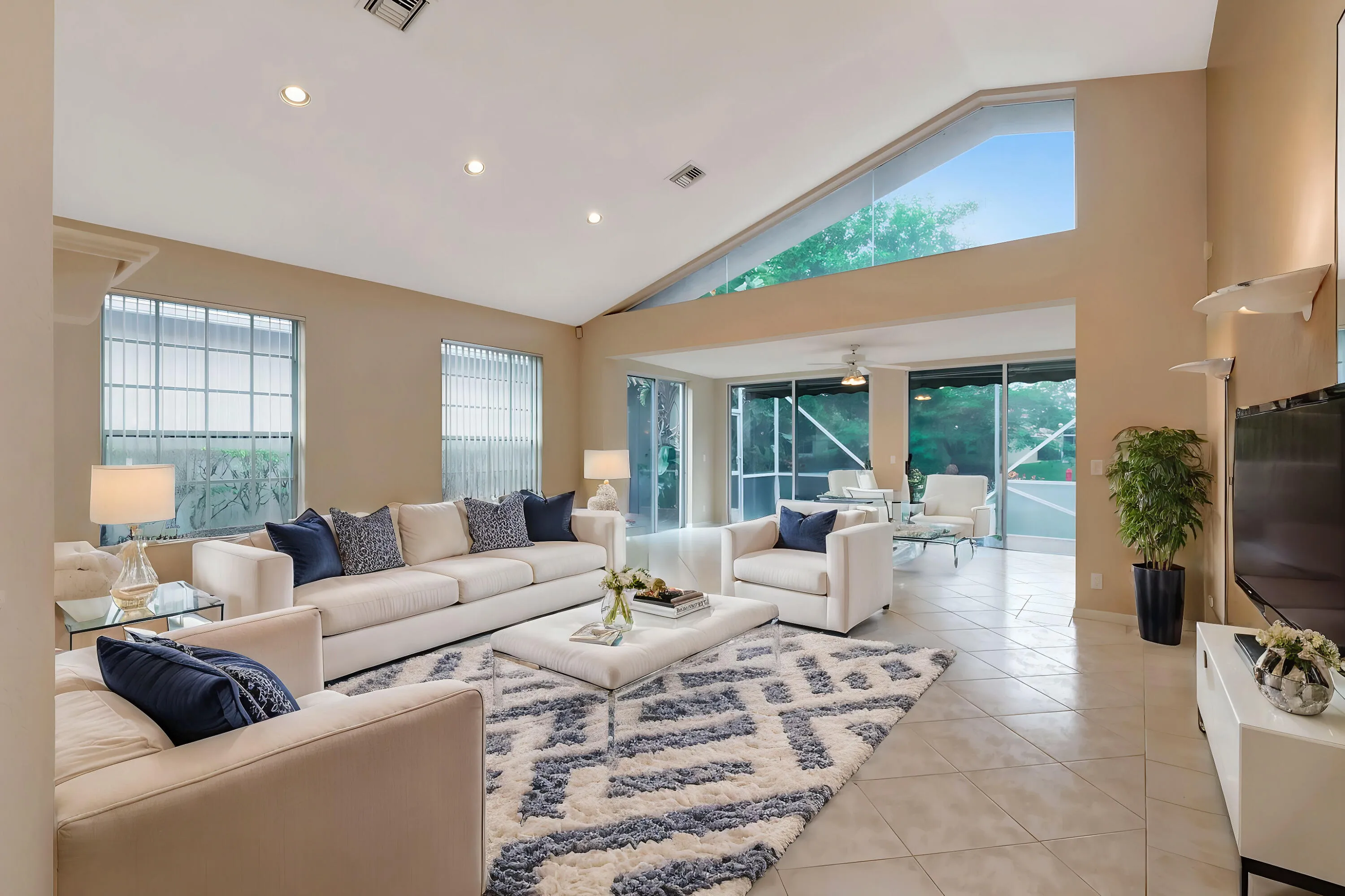 Living room staged