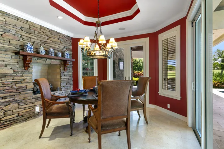 Breakfast Room with fireplace