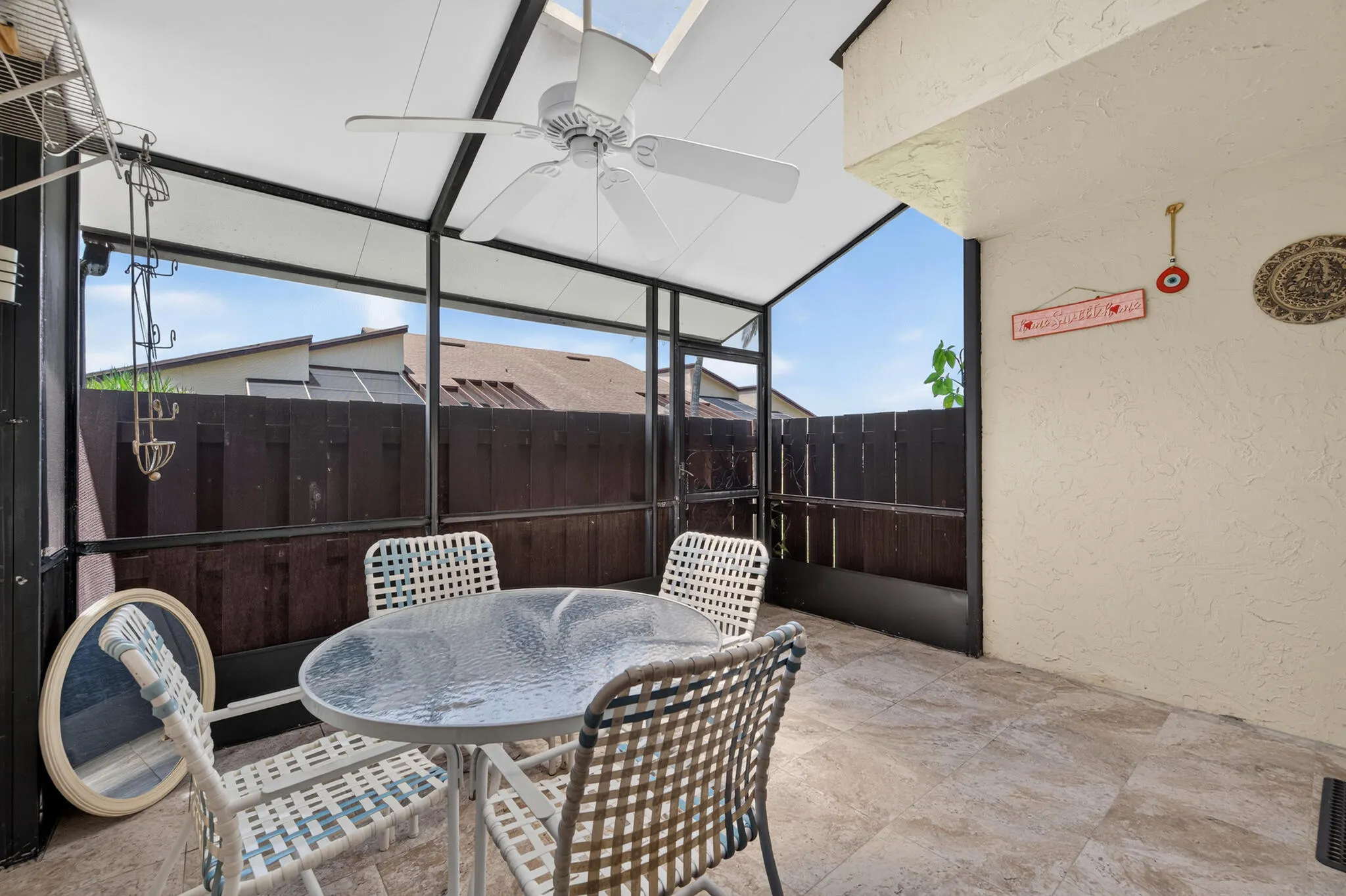 Screened in patio view 2