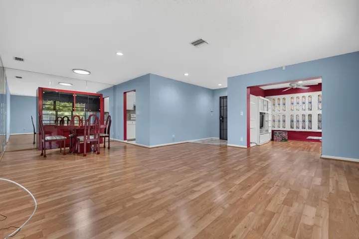 Living room & den view