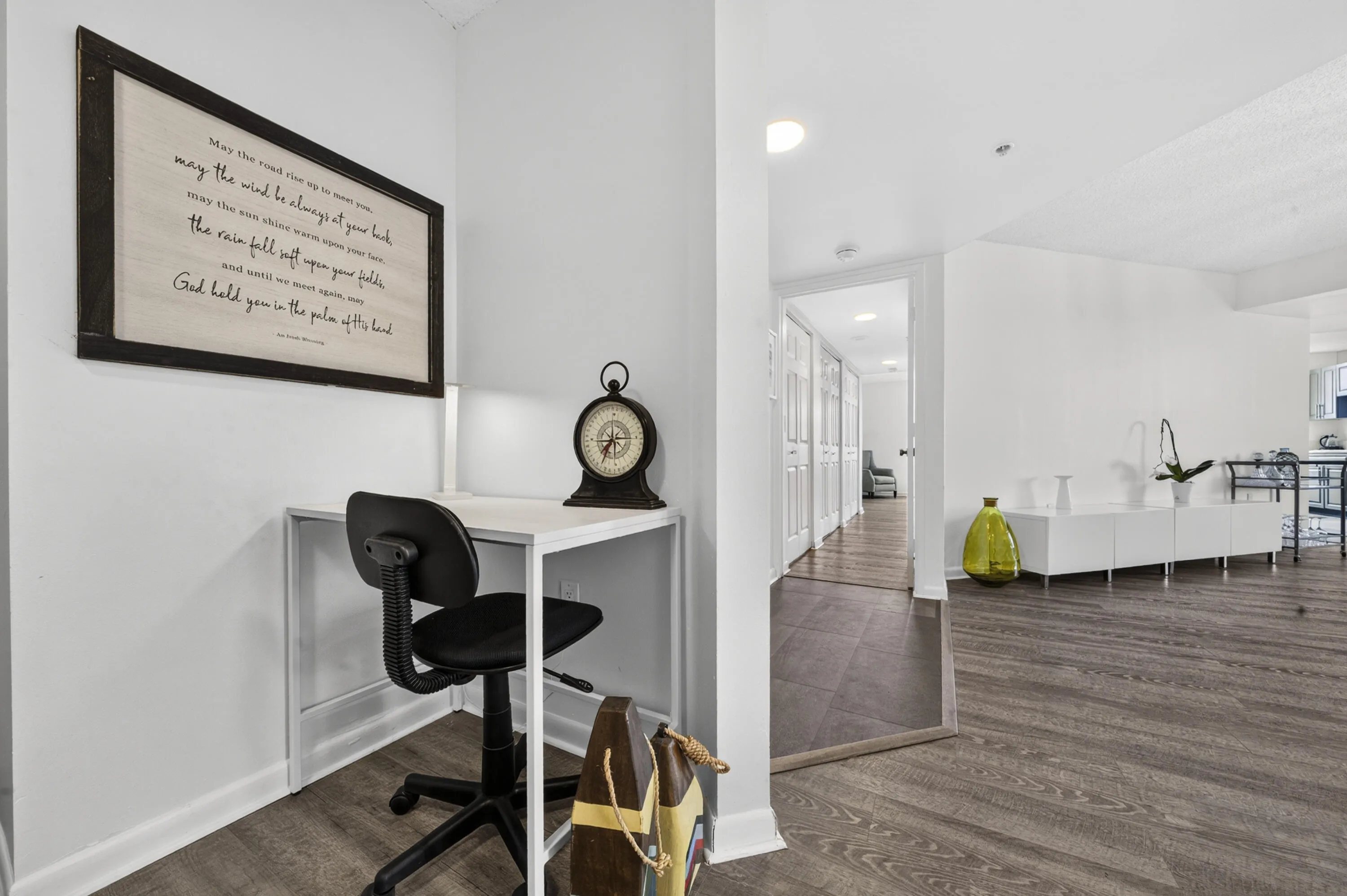 Versatile flex room ideal for a home office, media room, or additional living space.