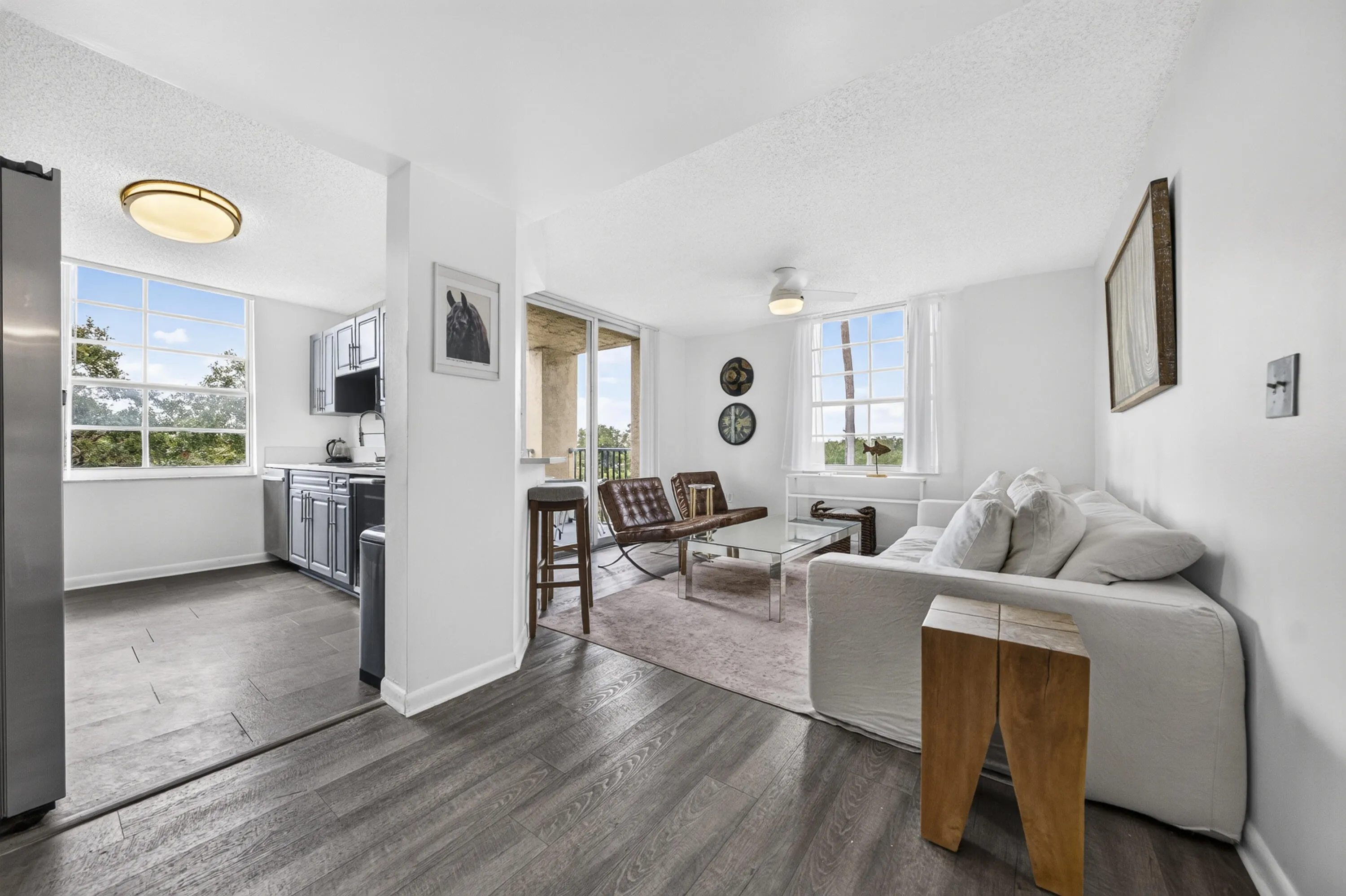 Designer furnishings create a sophisticated, magazine-worthy living space.