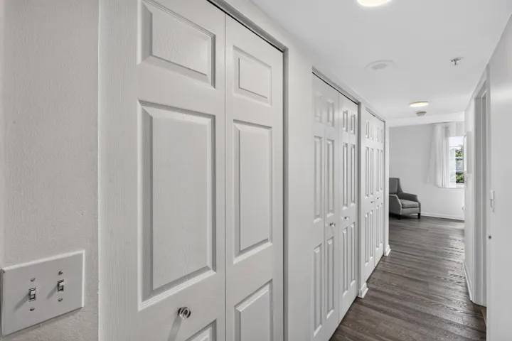 Multiple closets, built-in linen storage, and abundant storage space help keep everything organized.