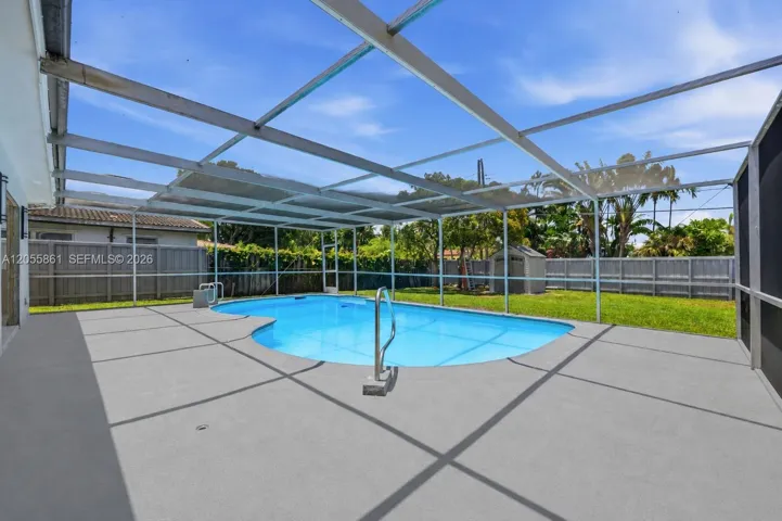 Screen Pool and Covered Patio