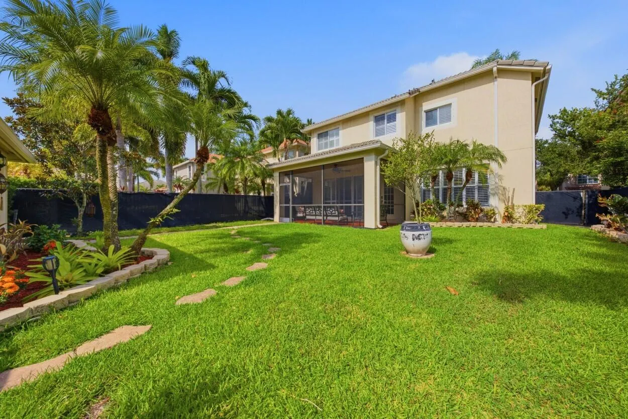 Backyard showing the house