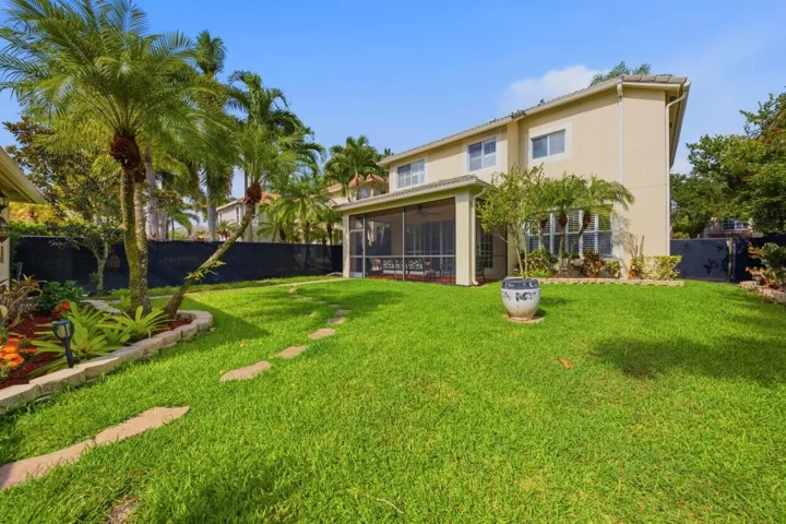Backyard showing the house