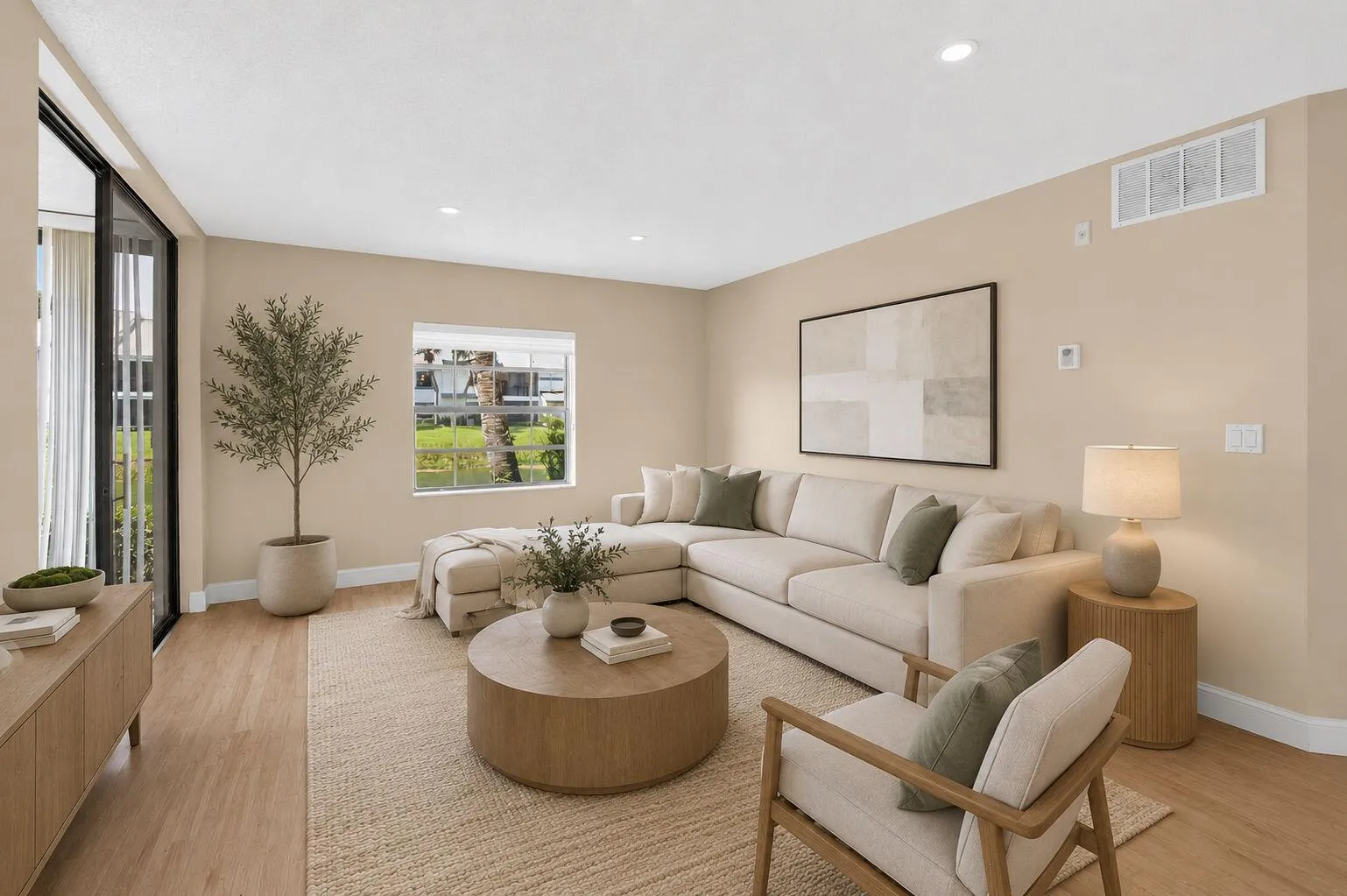 Virtually Staged Living Room