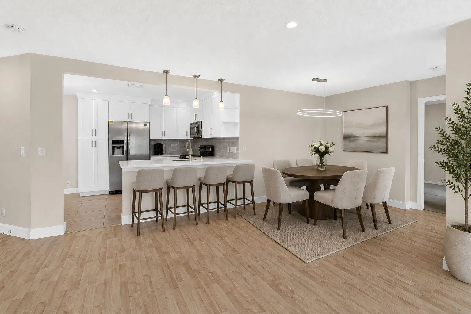 Virtually Staged Formal Dining Area