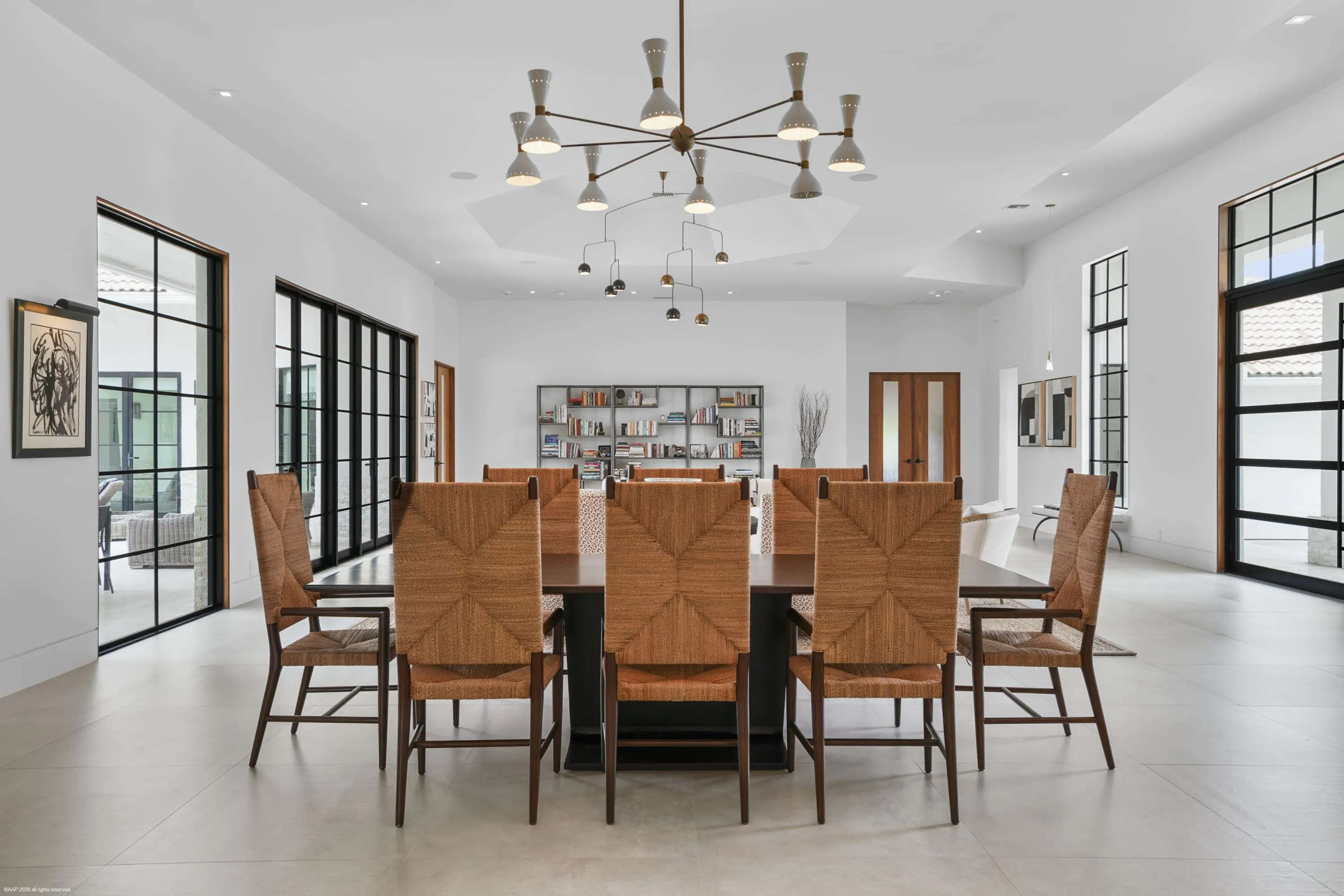 Center island kitchen open to family room