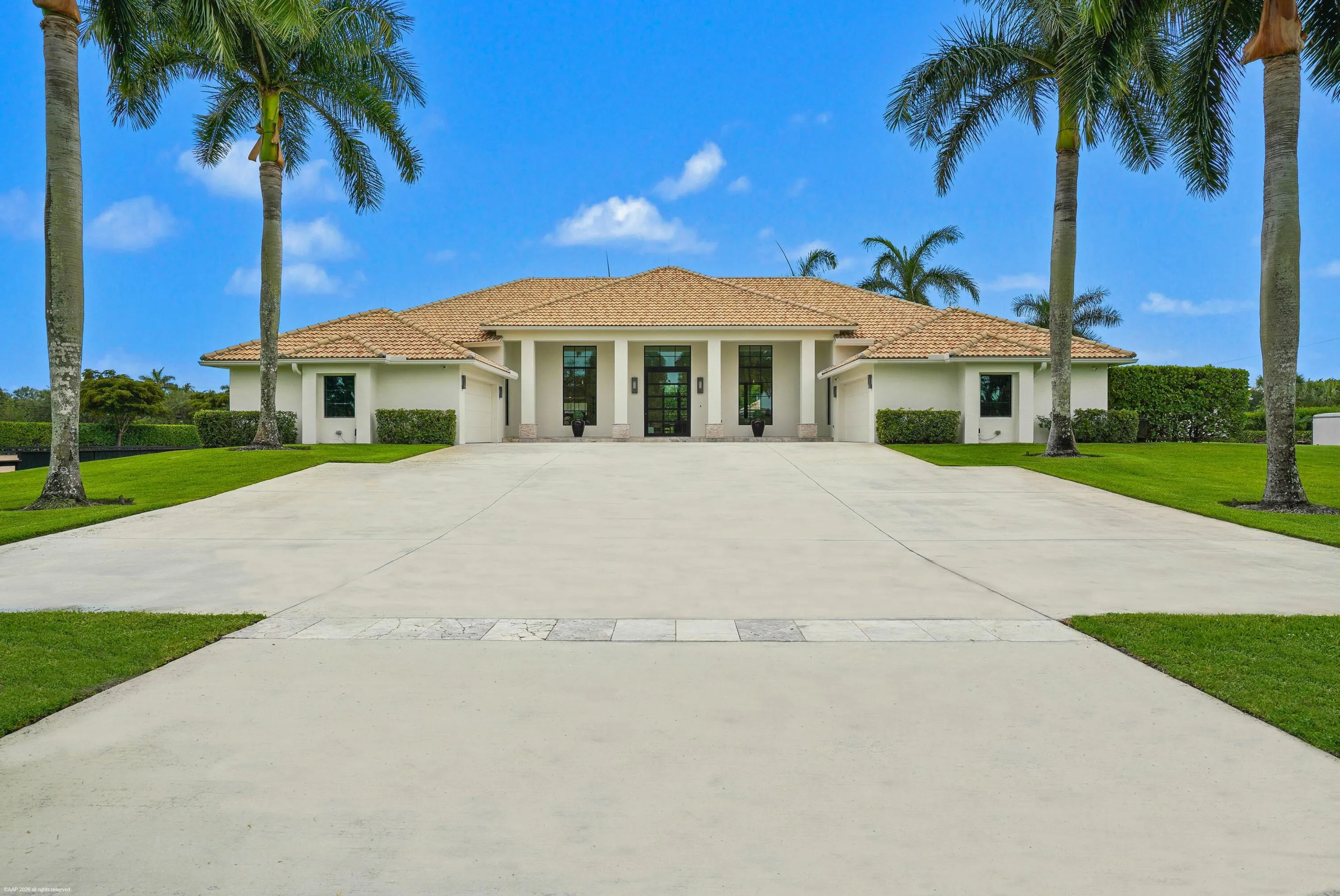 Front elevation of main residence