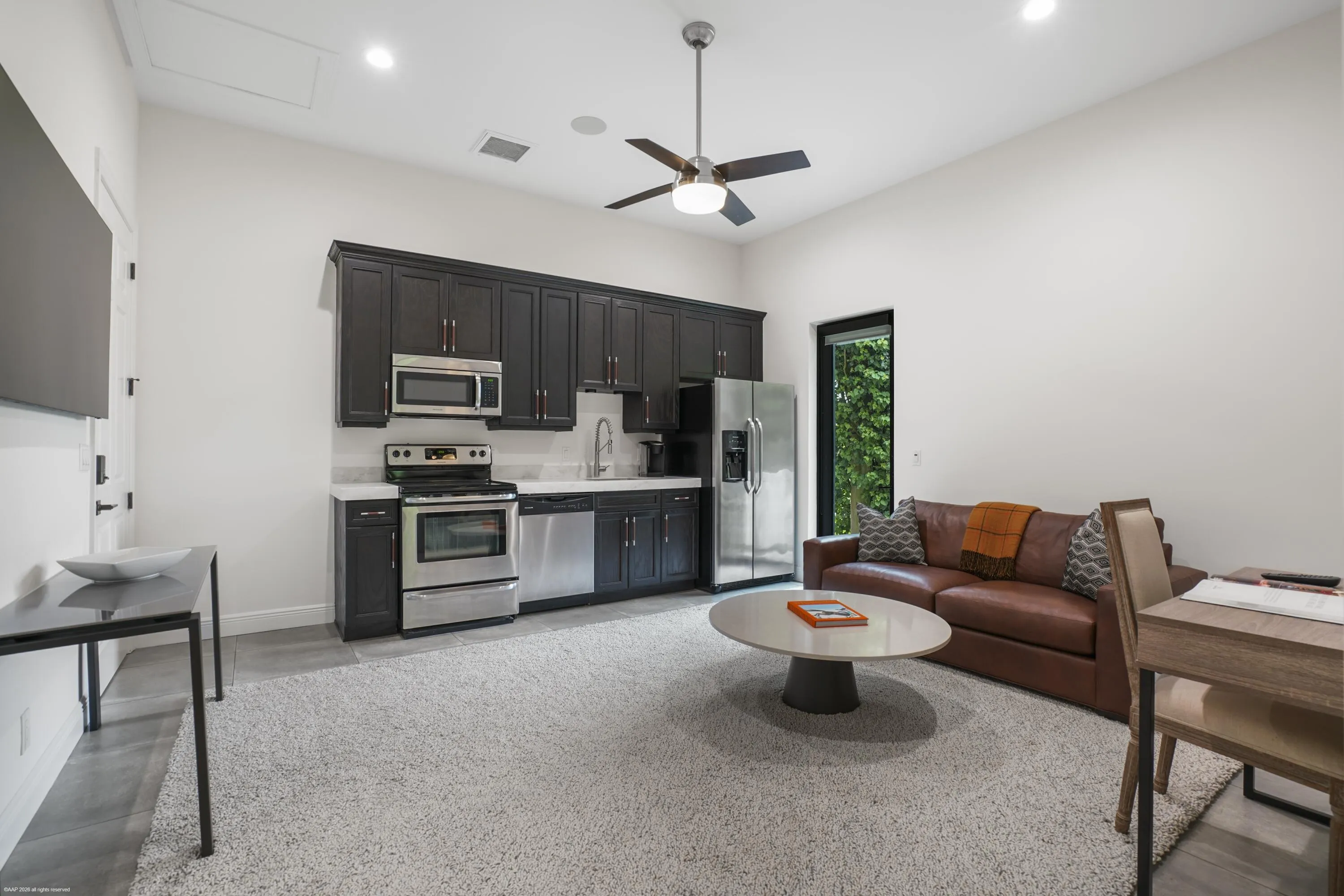 Living area of the 2Br apartment