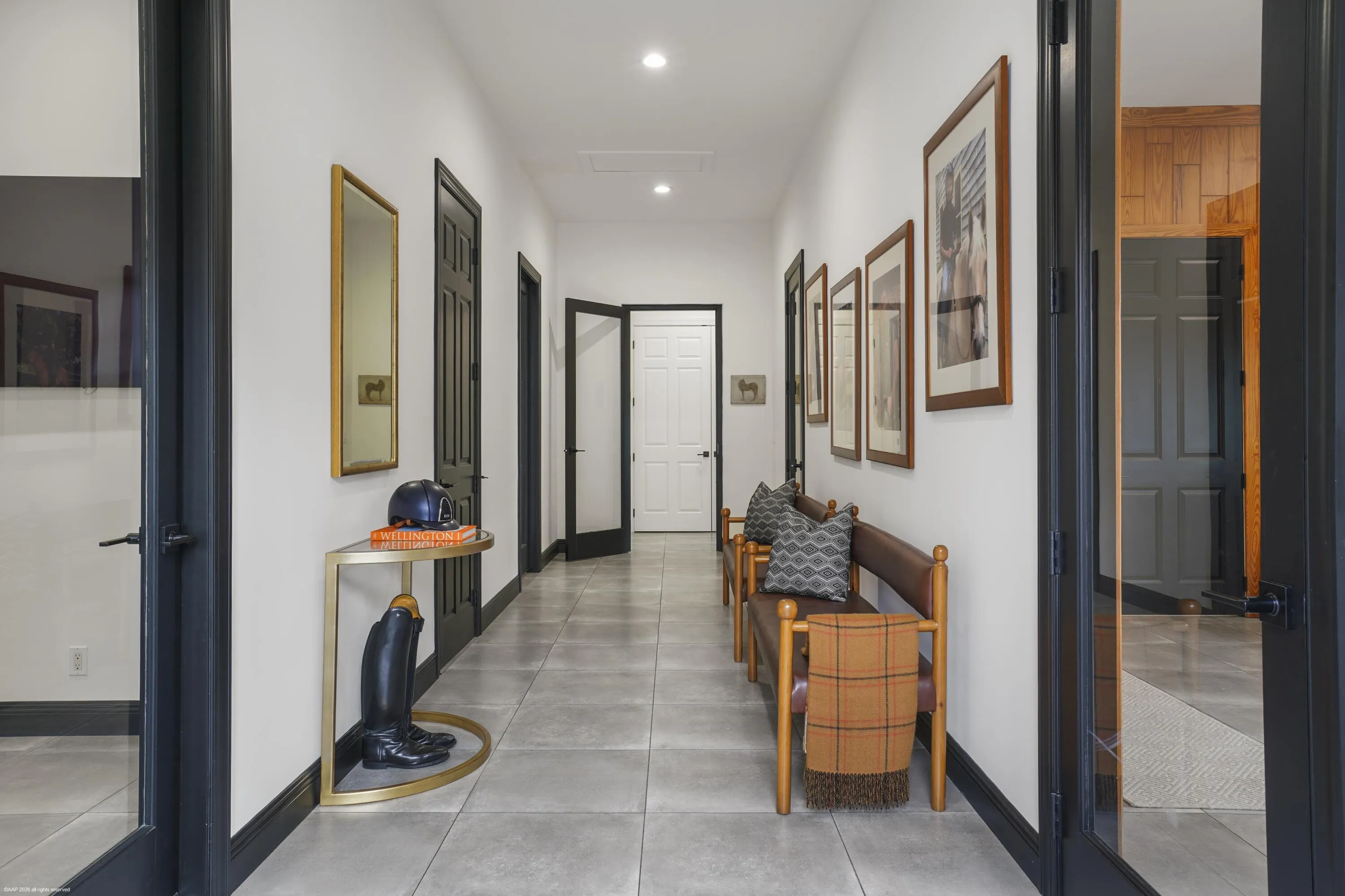 Entry foyer to tack house.