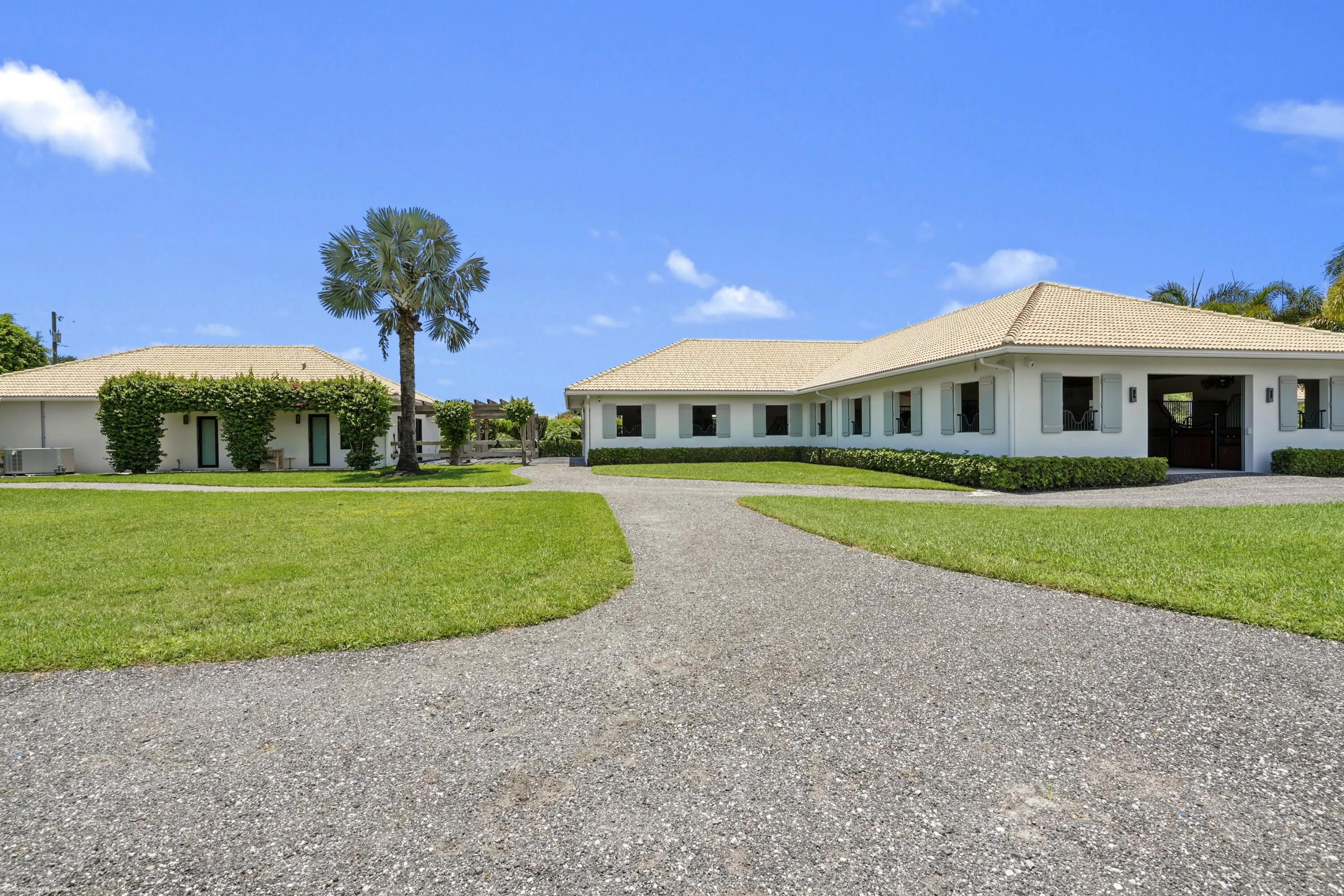 The stable and staff house.