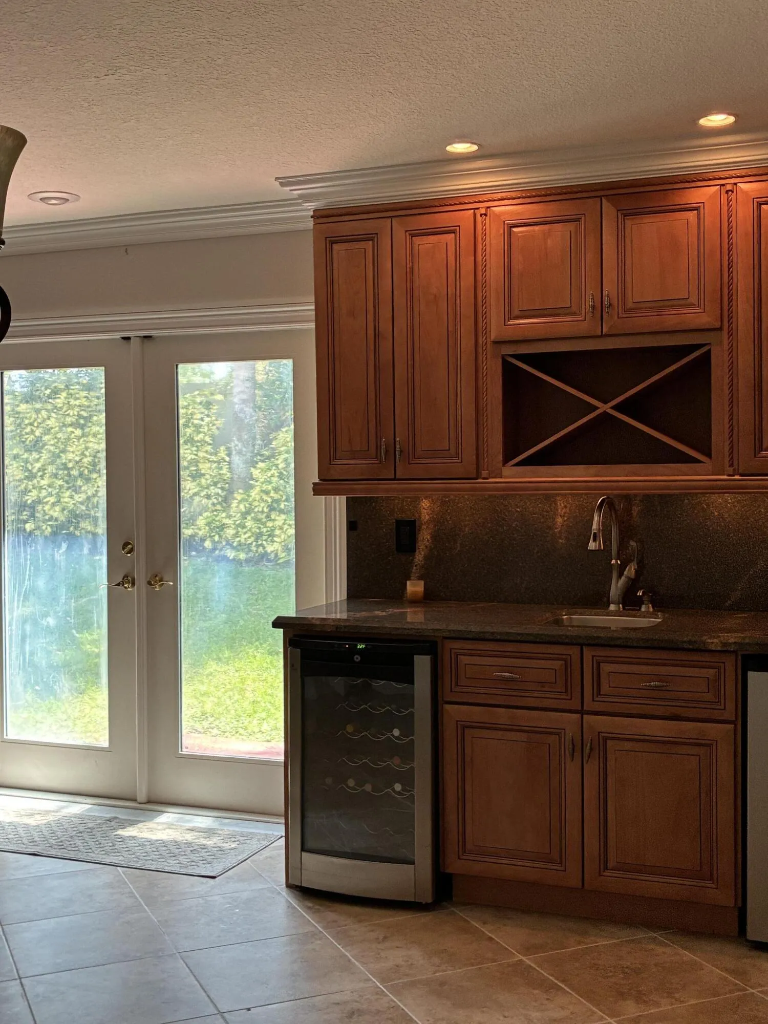 Entrance and wet bar