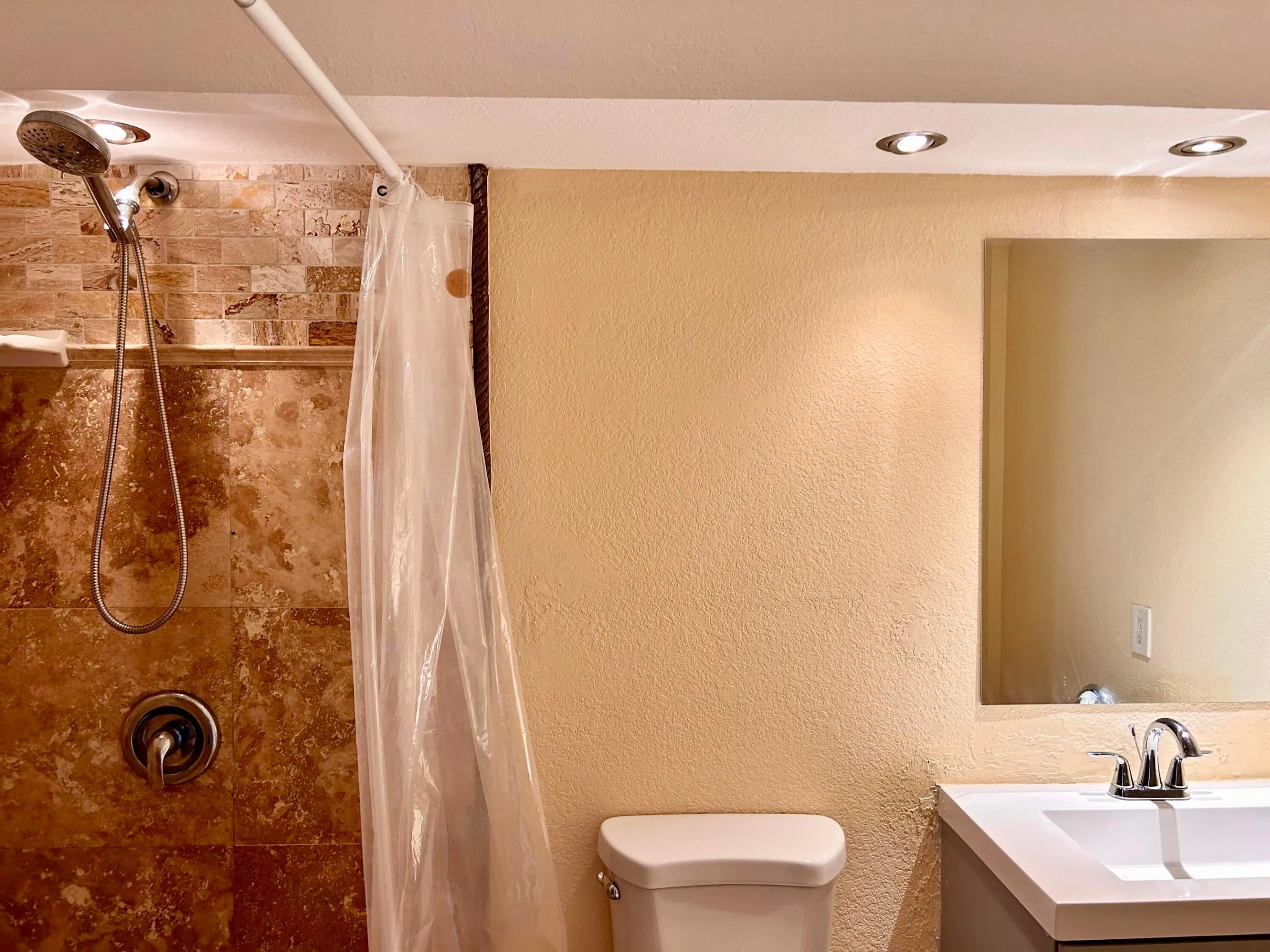 with shower