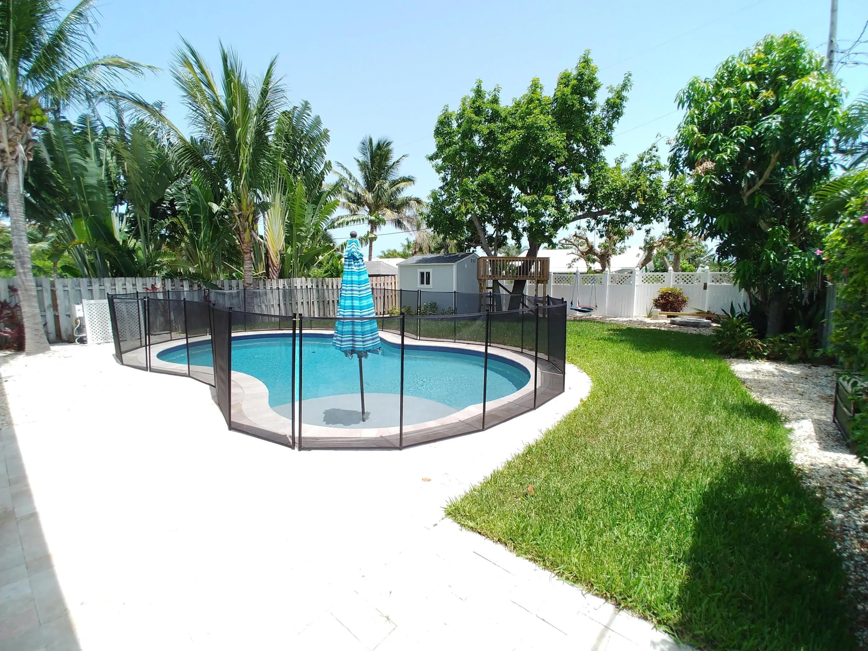 Canal pool and yard