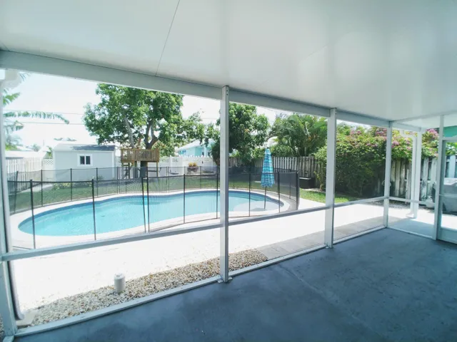 Canal pool and patio