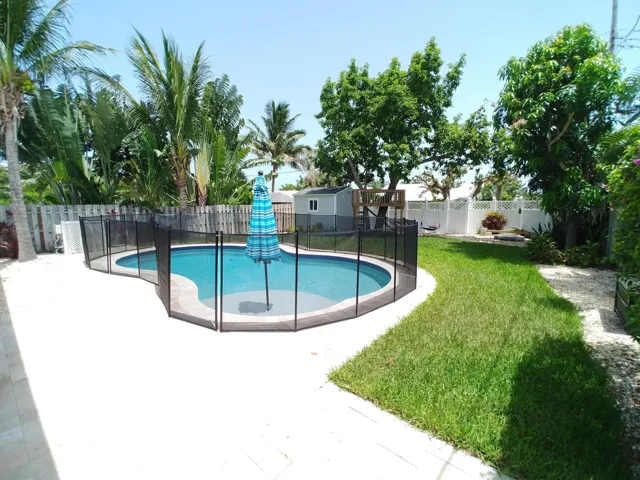 Canal pool and yard