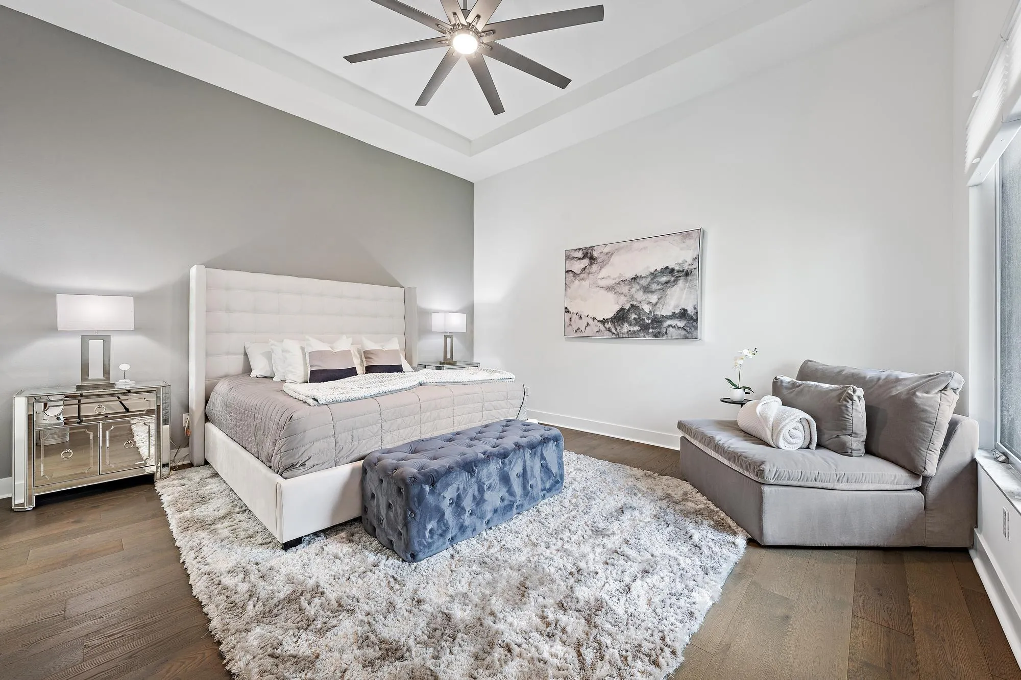 Main Bedroom with Coffered Ceiling