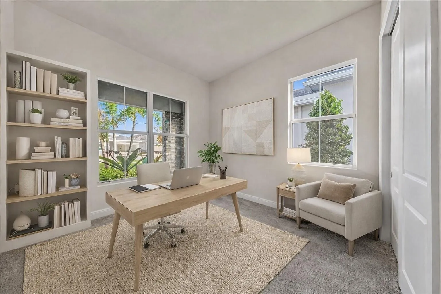 Virtually Staged Home Office