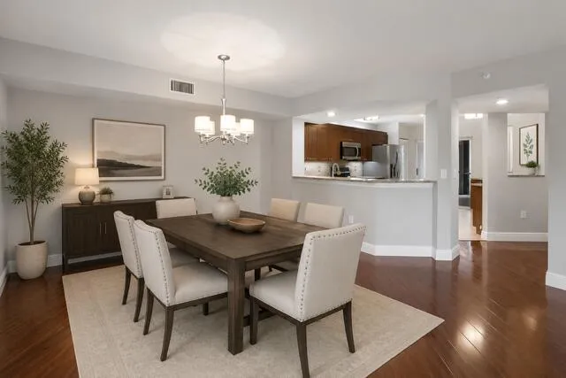 Virtually Staged Dinning Room off Kitchen