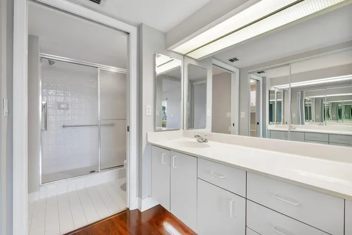 Primary Bathroom with separate shower and sink area