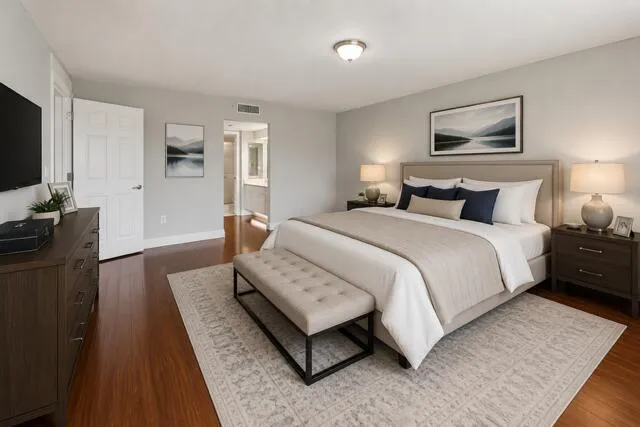 Virtually Staged Primary Bedroom