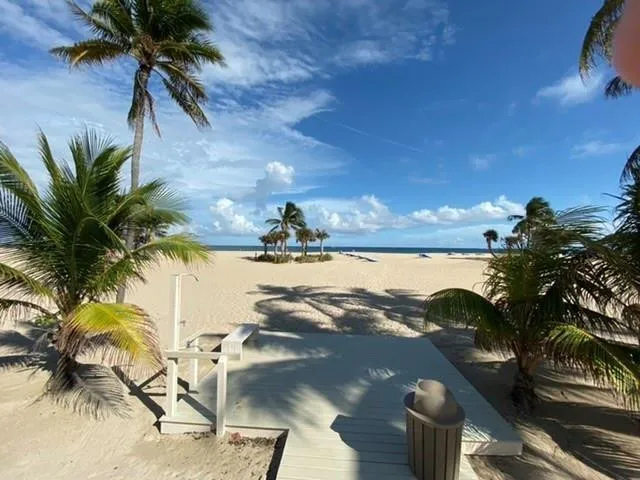 Private beach