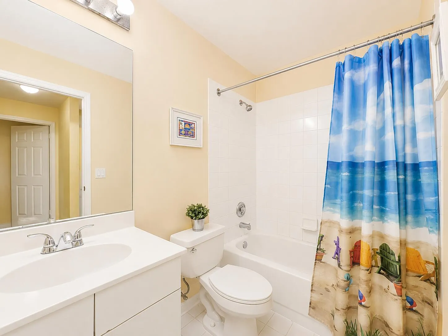 Digitally Enhanced Photo. Second bathroom