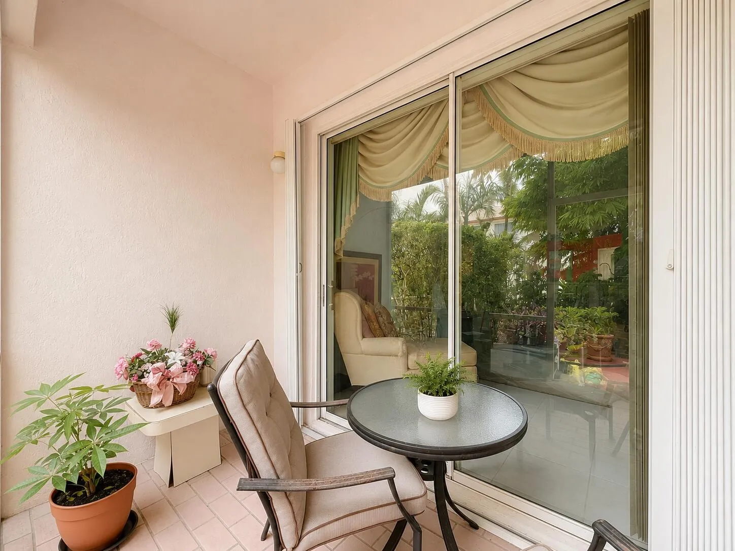 Lovely screened in patio. Digitally Enhanced Photo