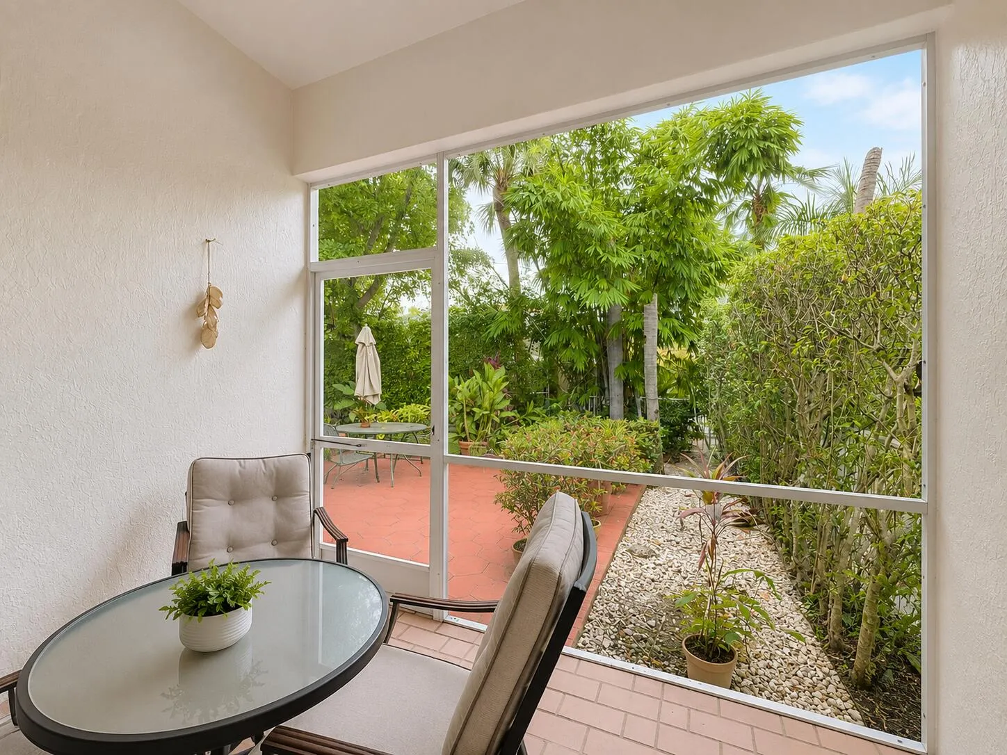 Lovely screened in patio. Digitally Enhanced Photo