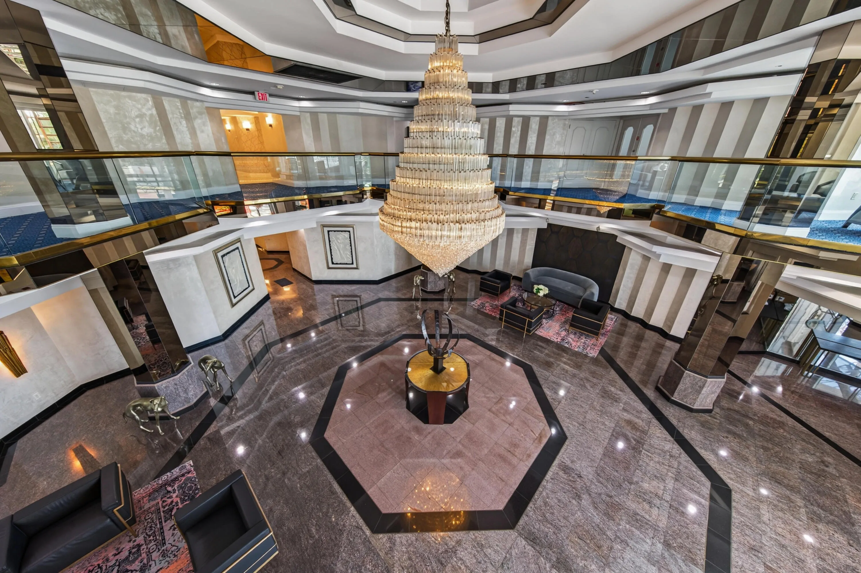 View of lobby from the 2nd floor where unit is located