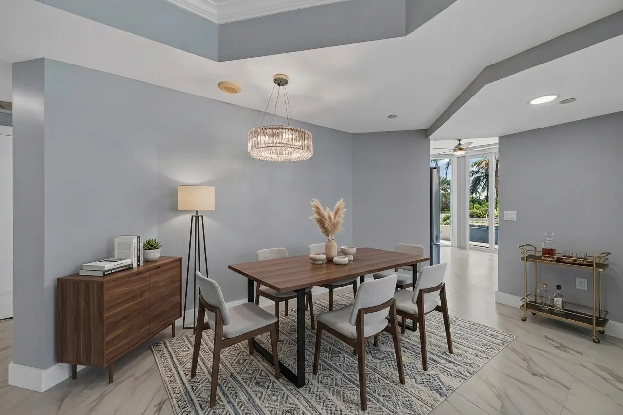 Dining room staged