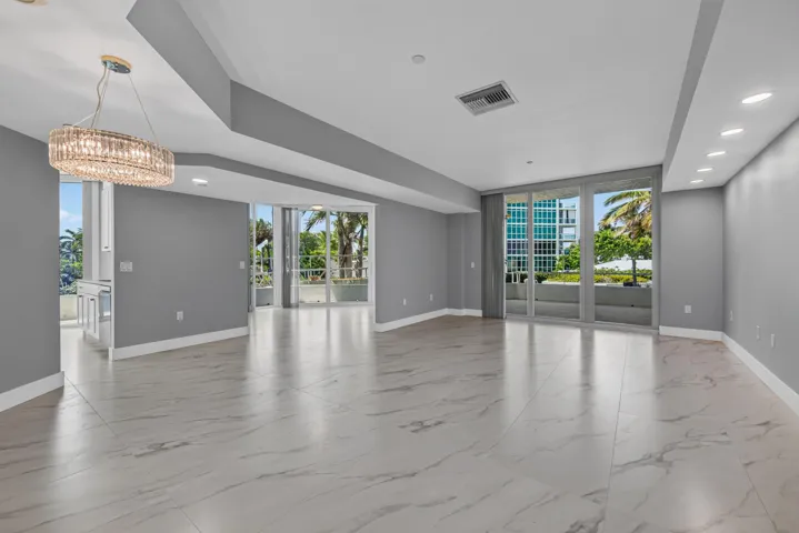 UNSTAGED!! This Picture shows views of living room, den & Kitchen facing west.