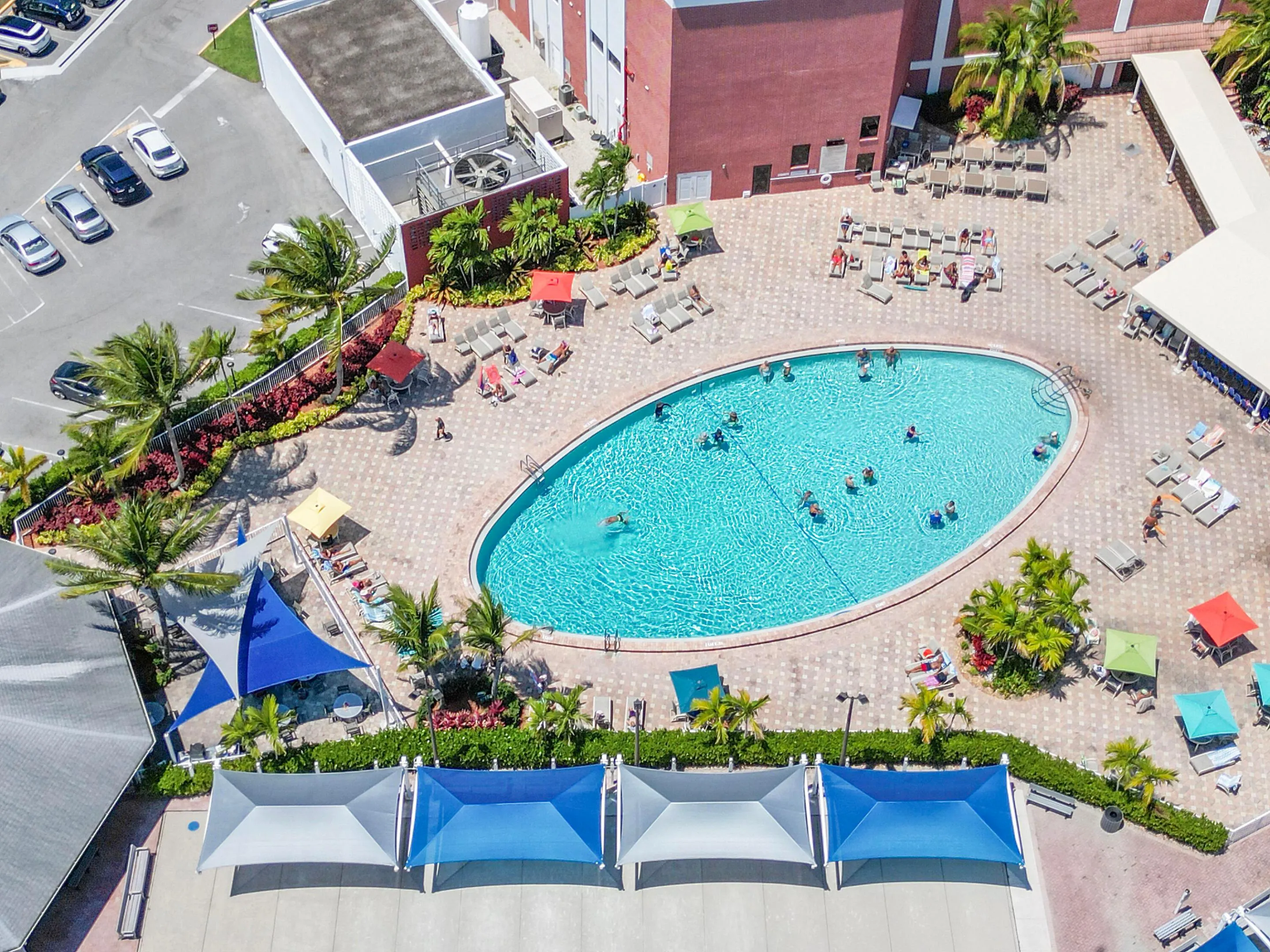 Main pool aerial view
