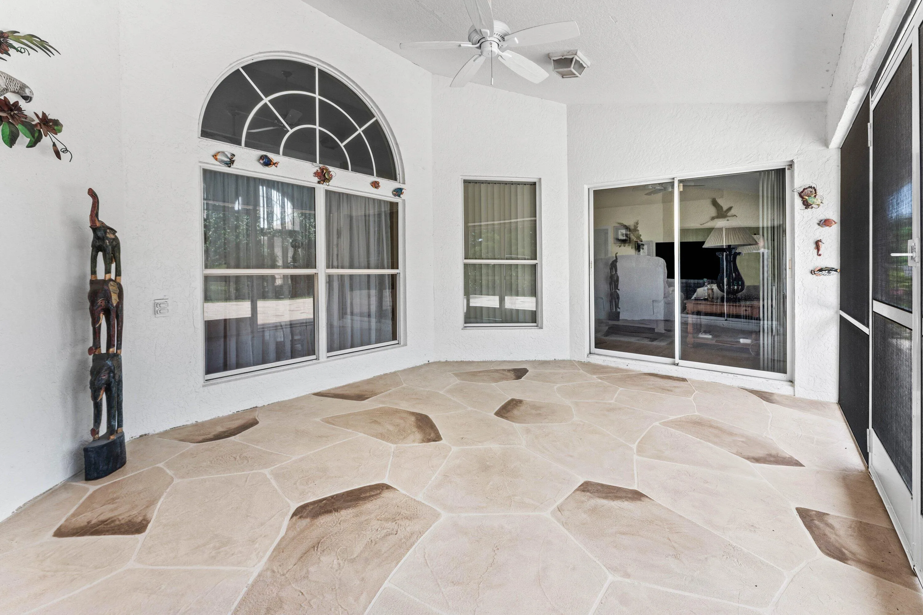 Stamped concrete patio