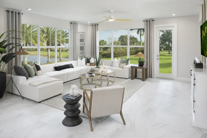 Stock photos represent builder's floorplan