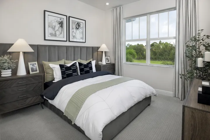 Stock photos represent builder's floorplan