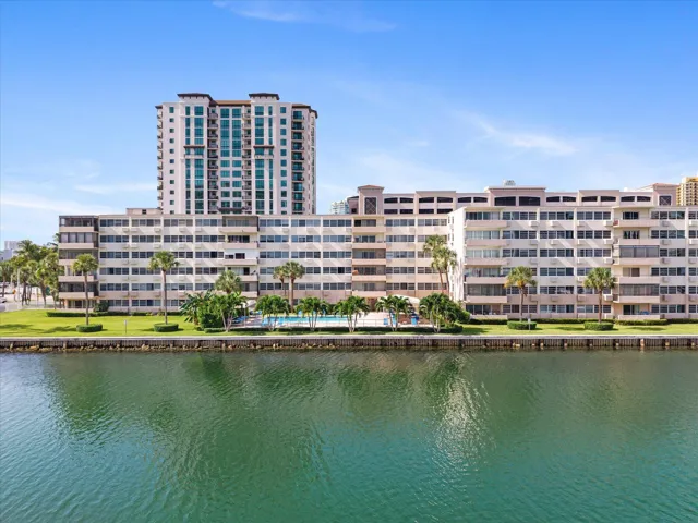 Aerial view of the building