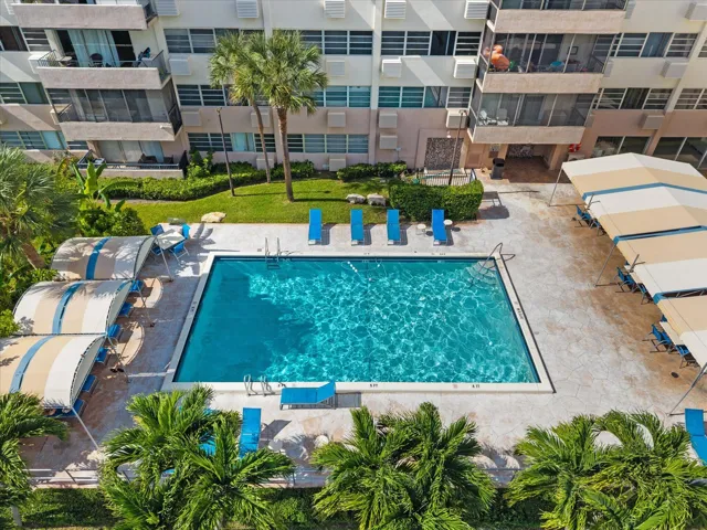 Aerial view of the pool